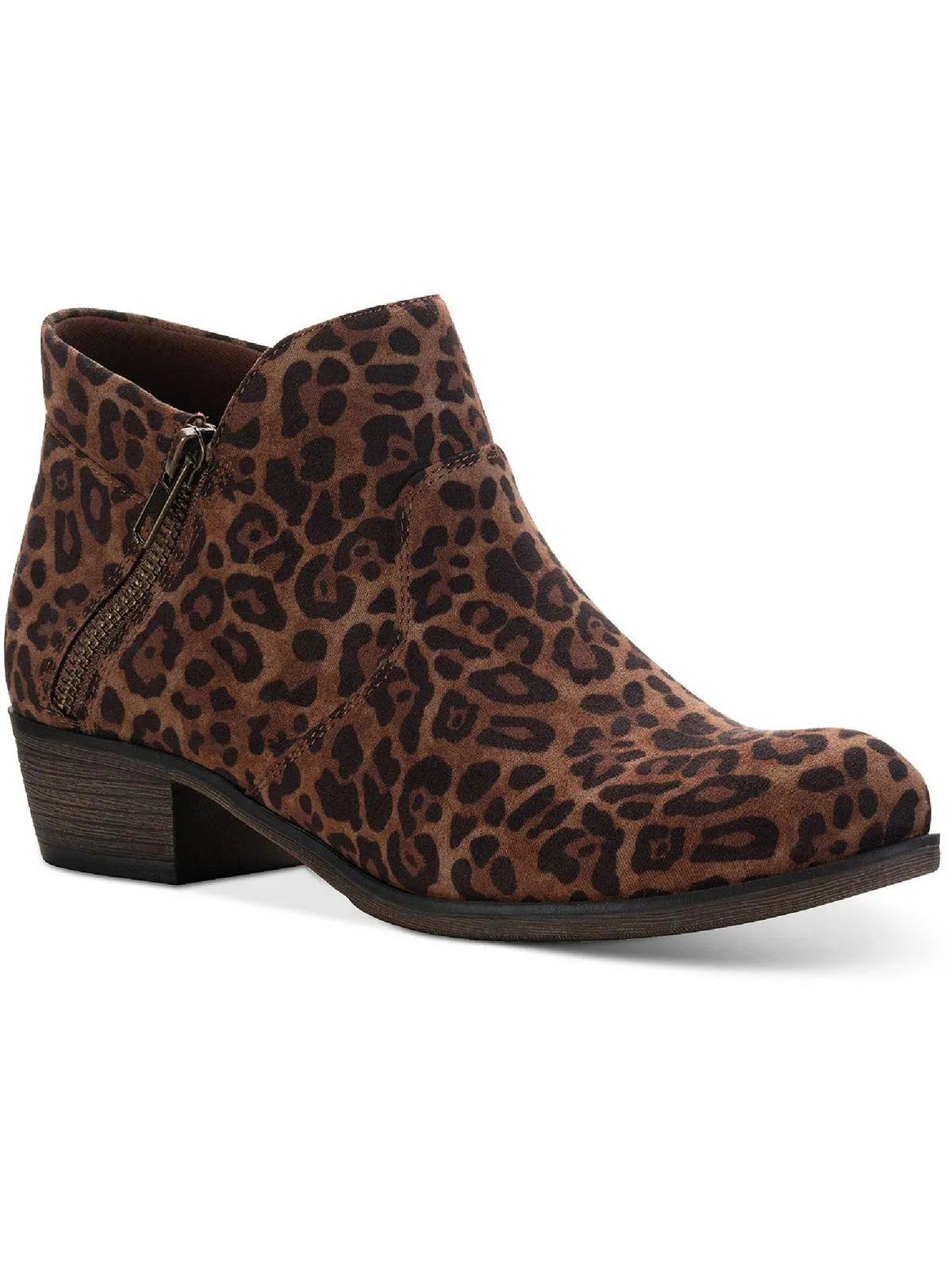 Abby Womens Faux Suede Ankle Booties