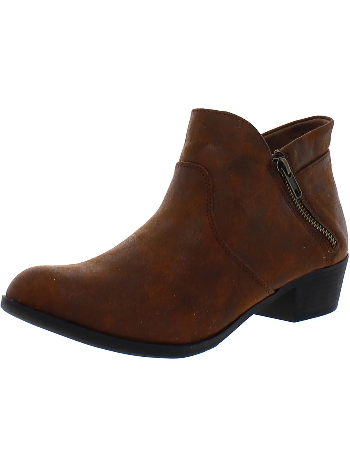 Abby Womens Faux Suede Ankle Booties