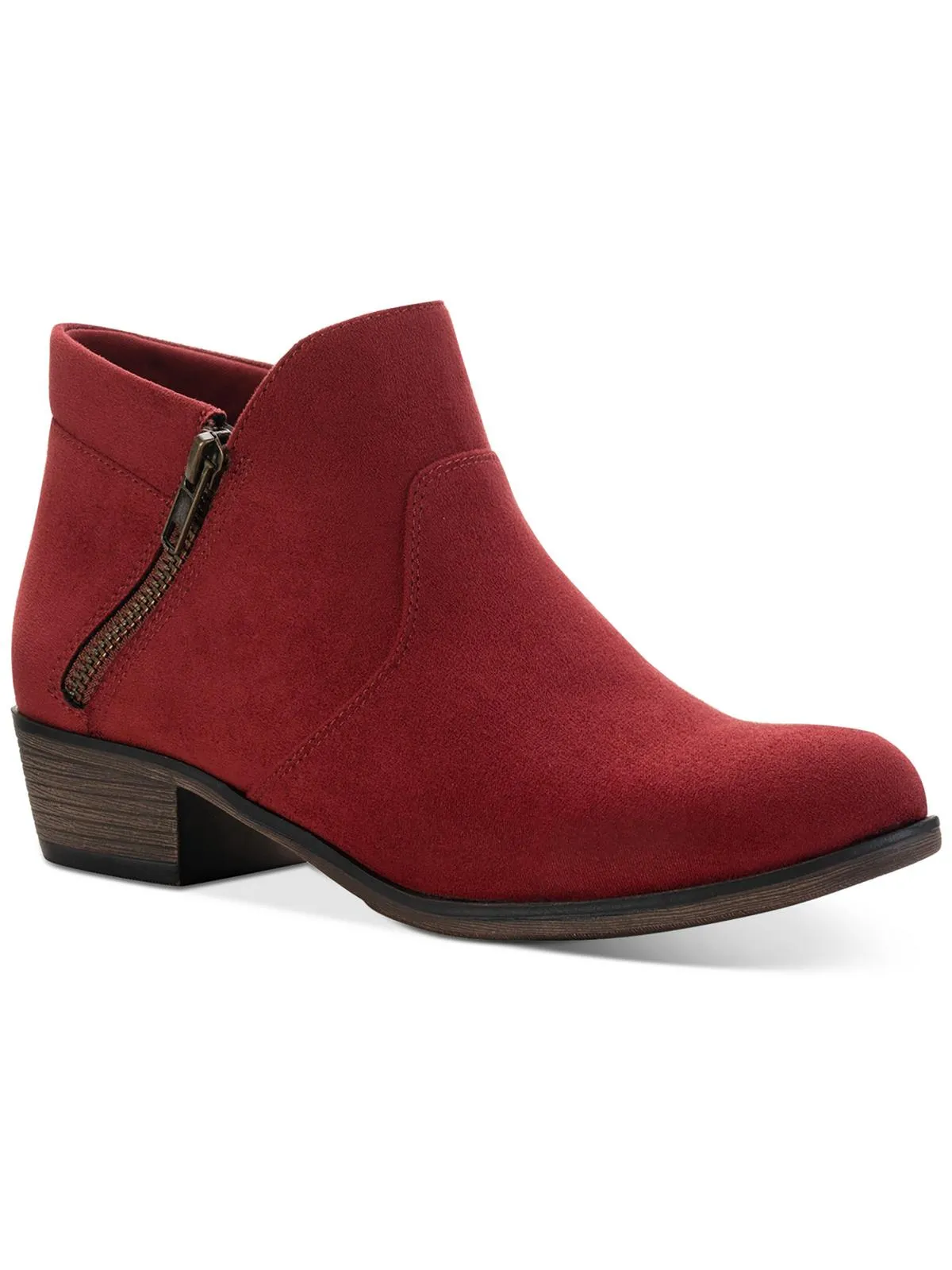Abby Womens Faux Suede Ankle Booties