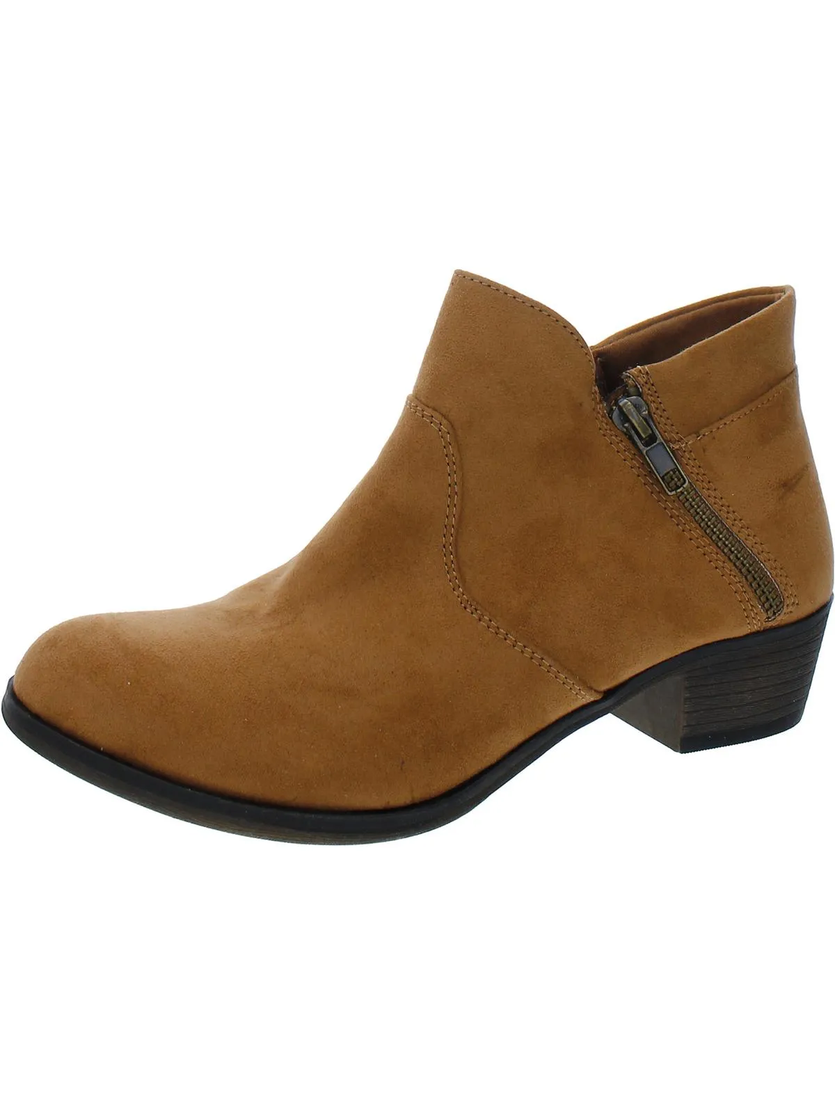 Abby Womens Faux Suede Ankle Booties