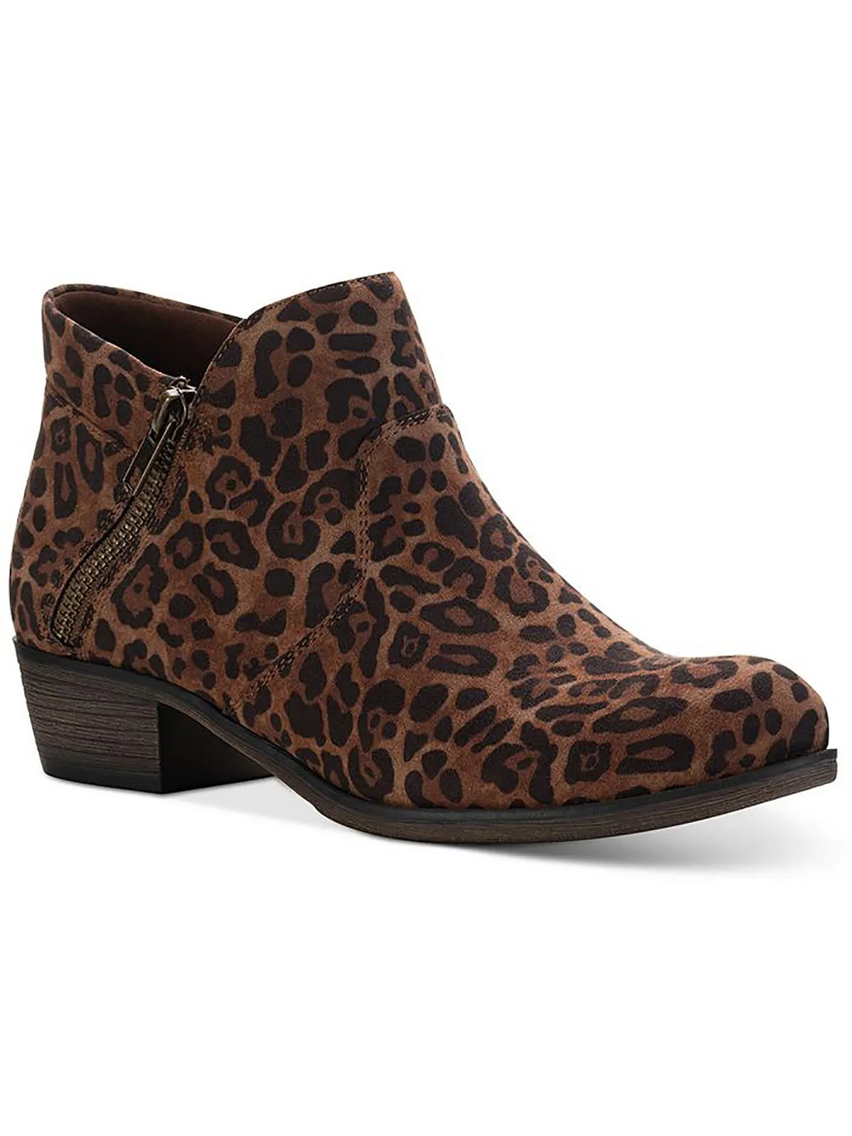 Abby Womens Faux Suede Ankle Booties