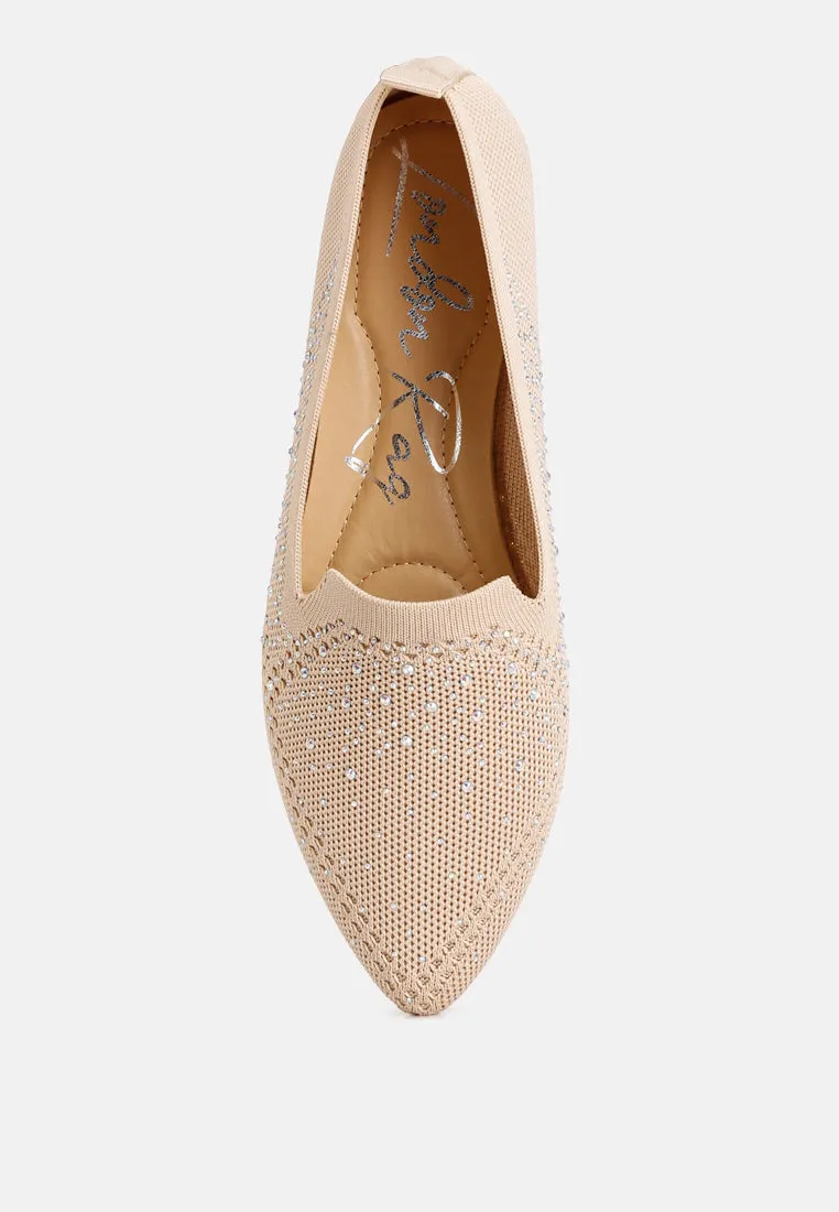 abedi rhinestone embellished pull tab loafers