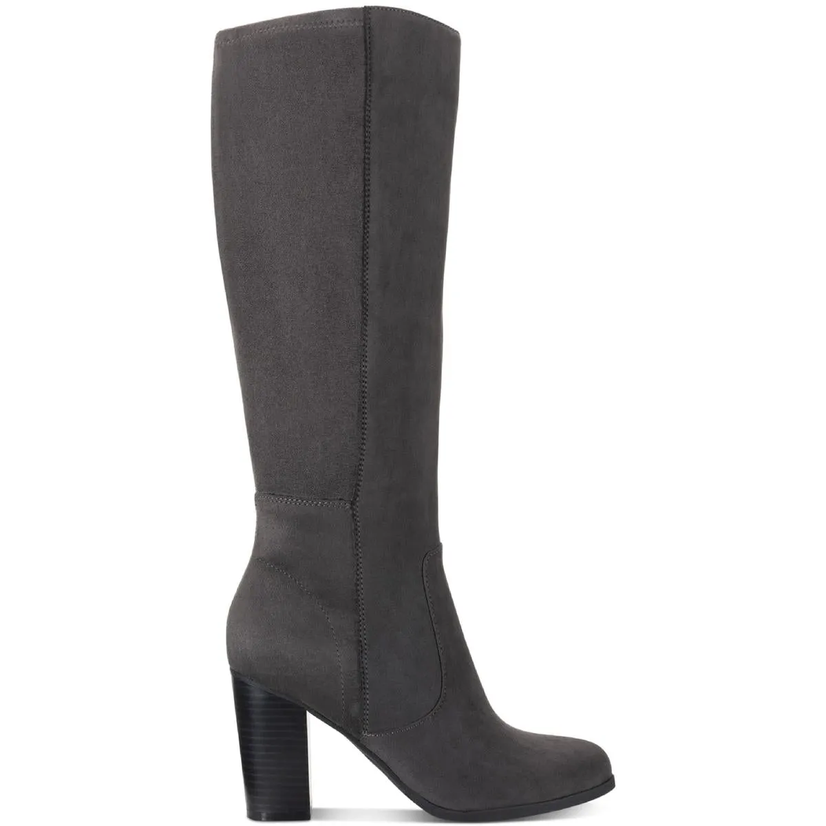 Addyy Womens Faux Suede Block Heel Knee-High Boots