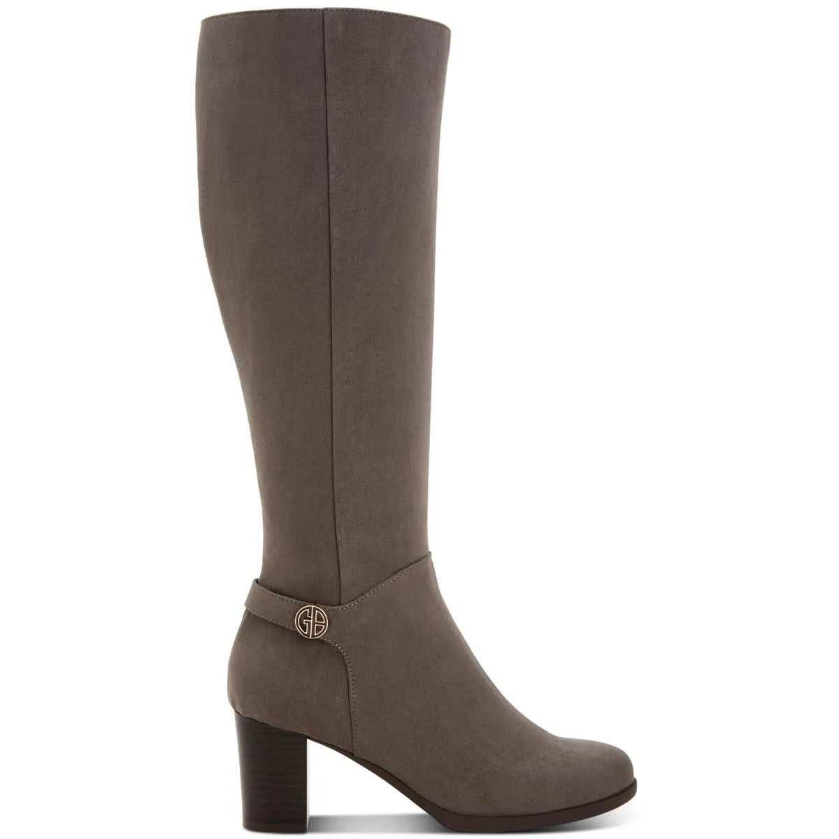 Adonnys Womens Leather Wide Calf Knee-High Boots