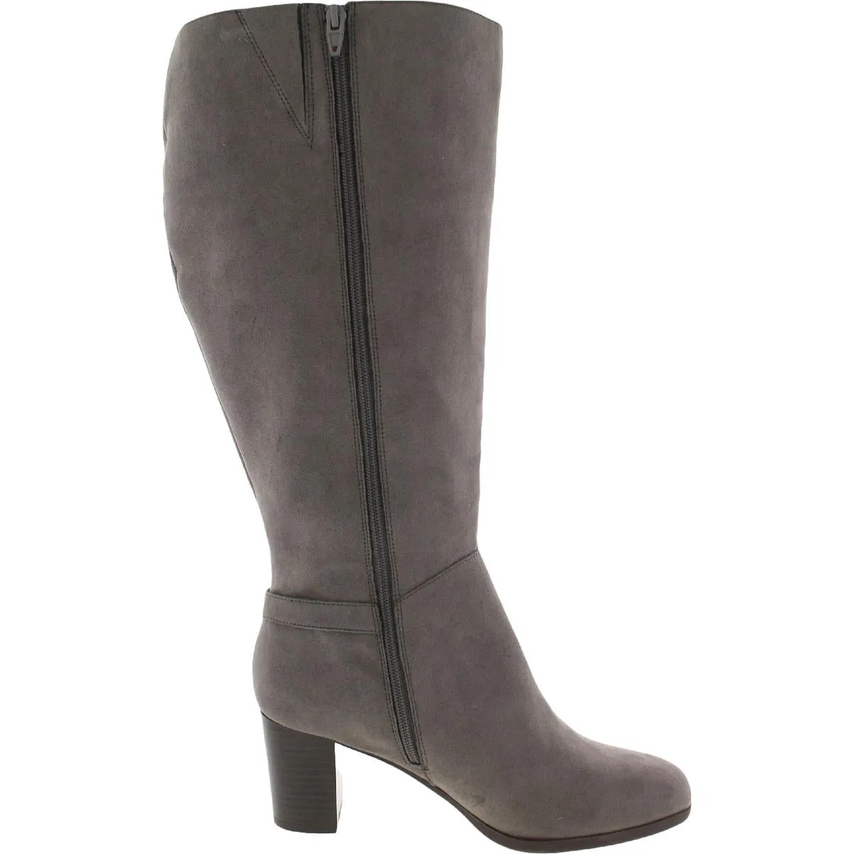 Adonnys Womens Leather Wide Calf Knee-High Boots