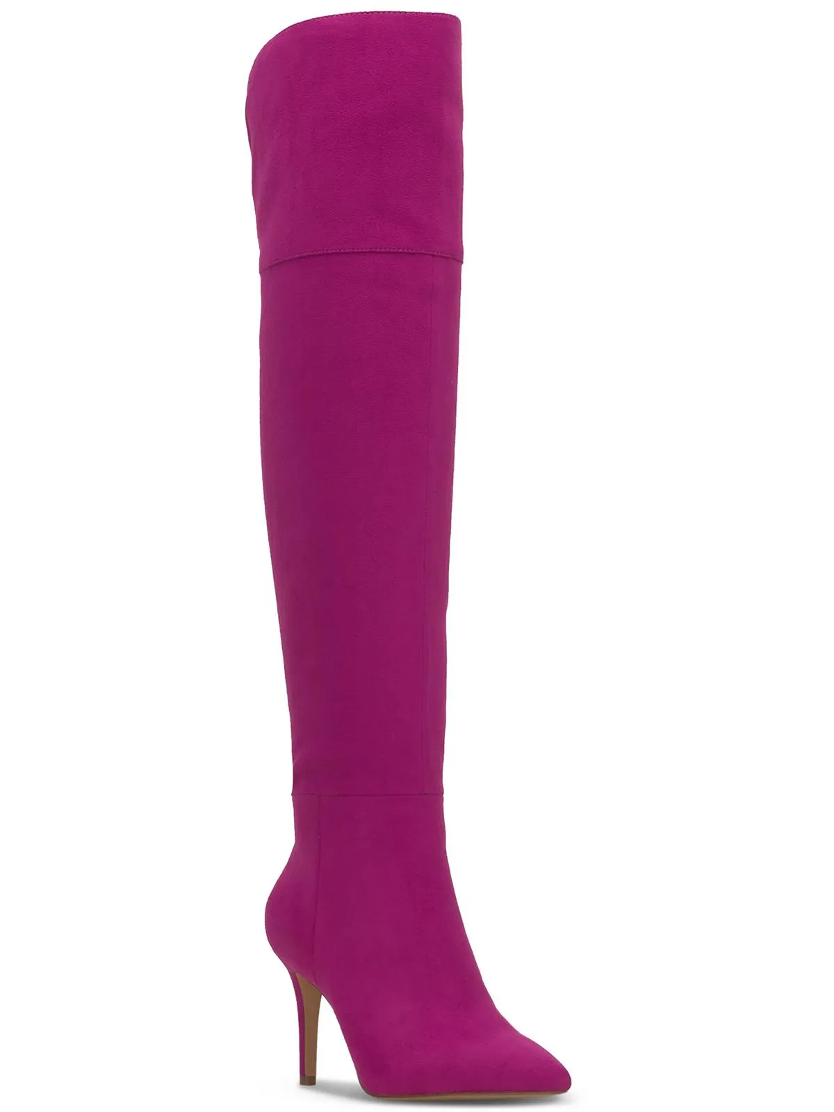 Adysen Womens Faux Suede Pointed Toe Over-The-Knee Boots