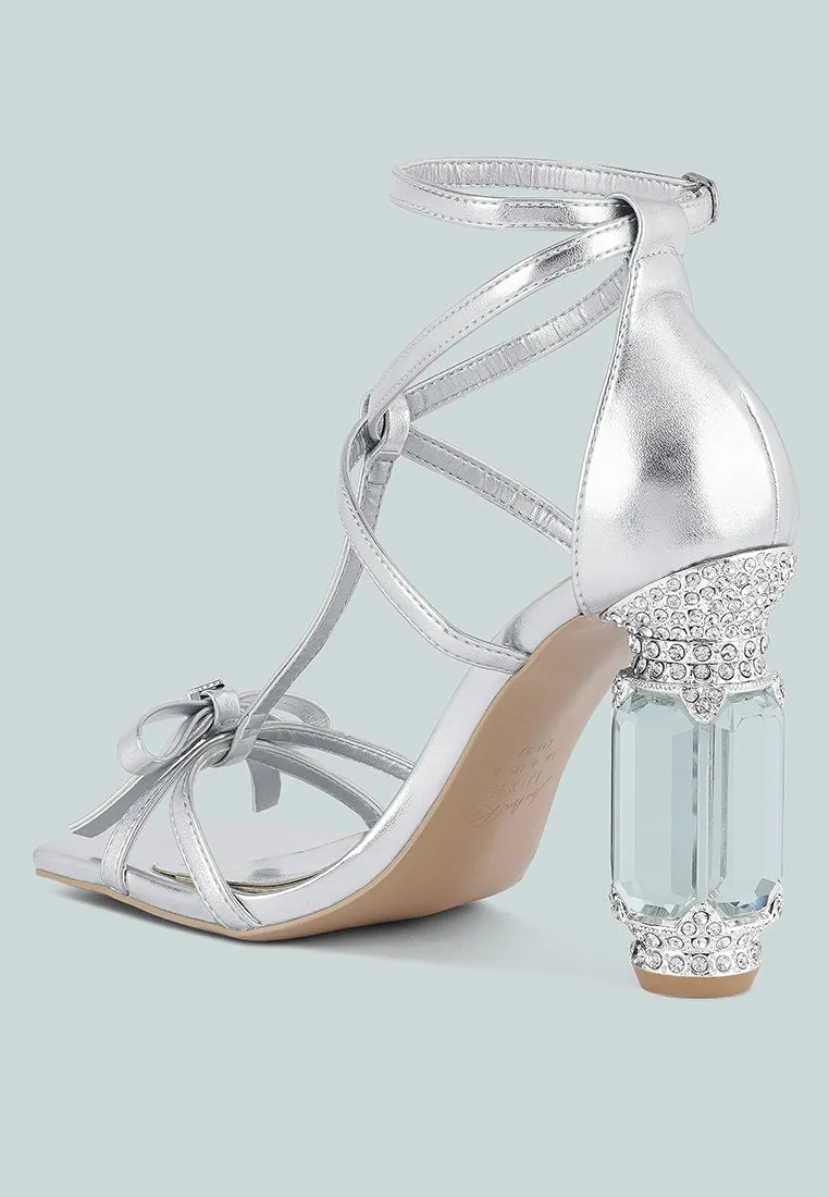 affluence jeweled high heel sandals