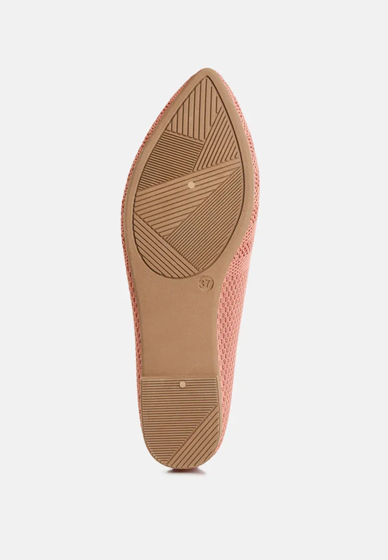 akili knit textile solid flats