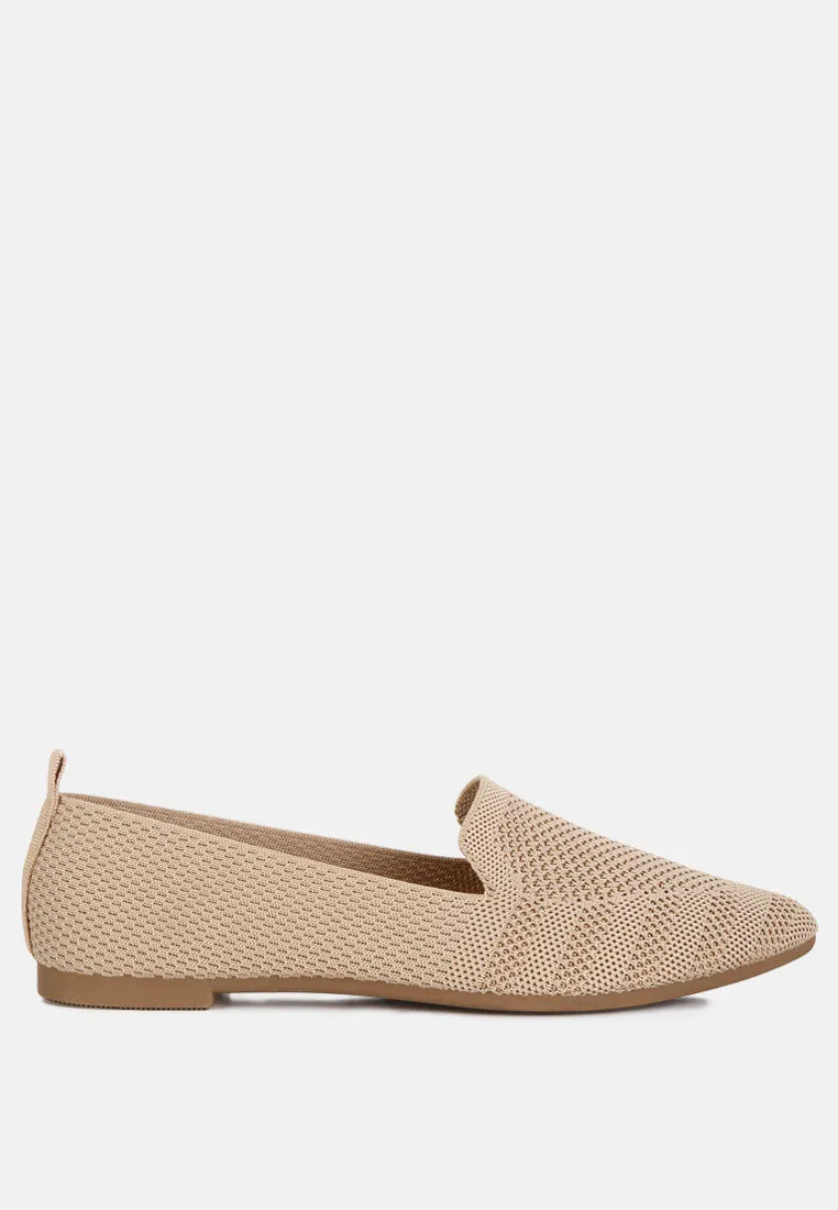 akili knit textile solid flats