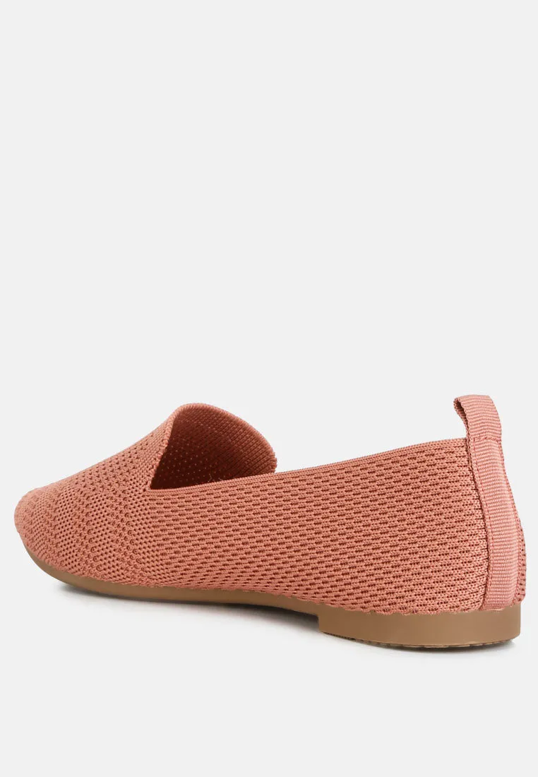 akili knit textile solid flats