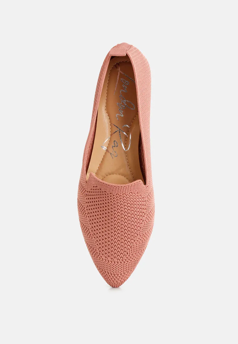 akili knit textile solid flats