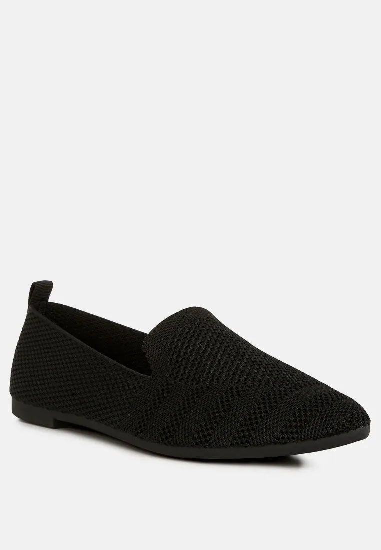 akili knit textile solid flats
