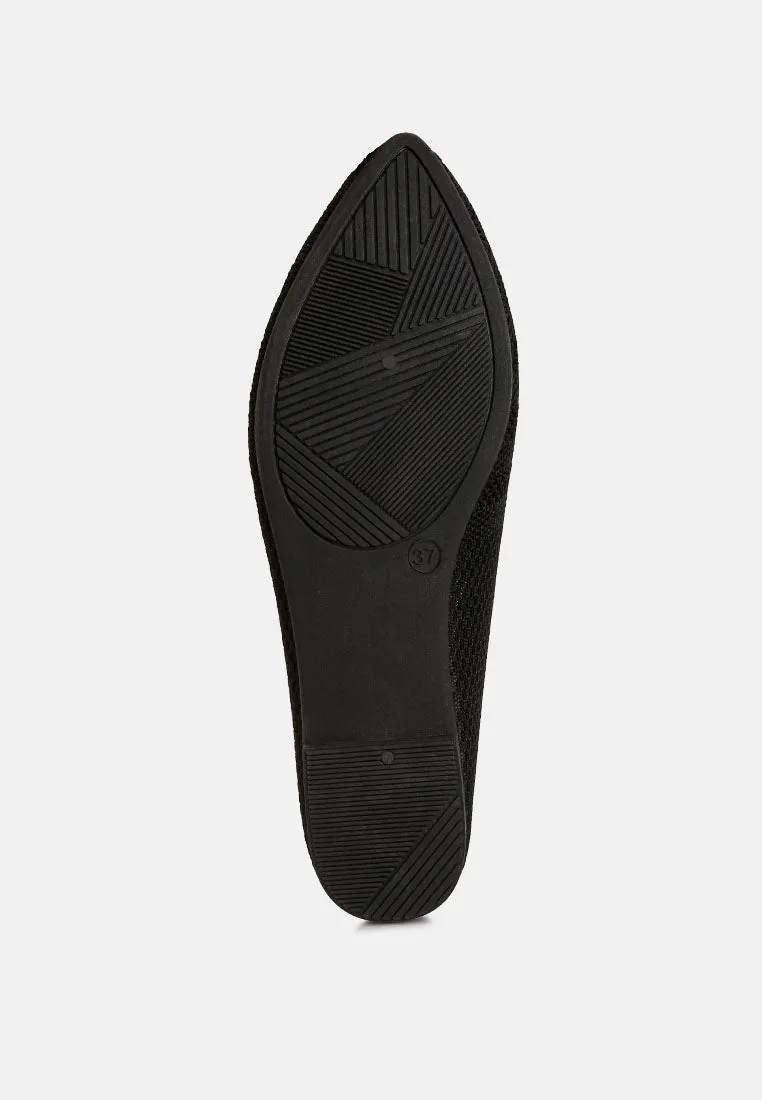 akili knit textile solid flats