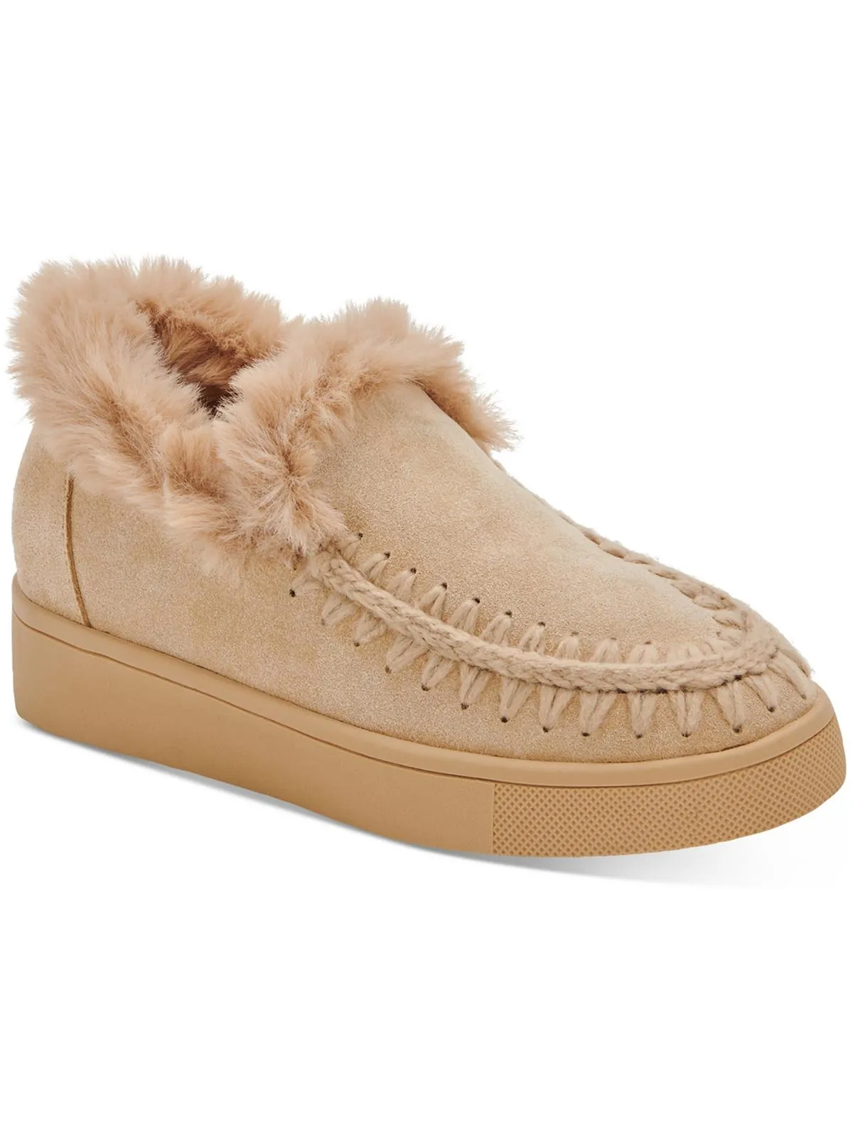 Albina Womens Cow Suede Faux Fur Shooties