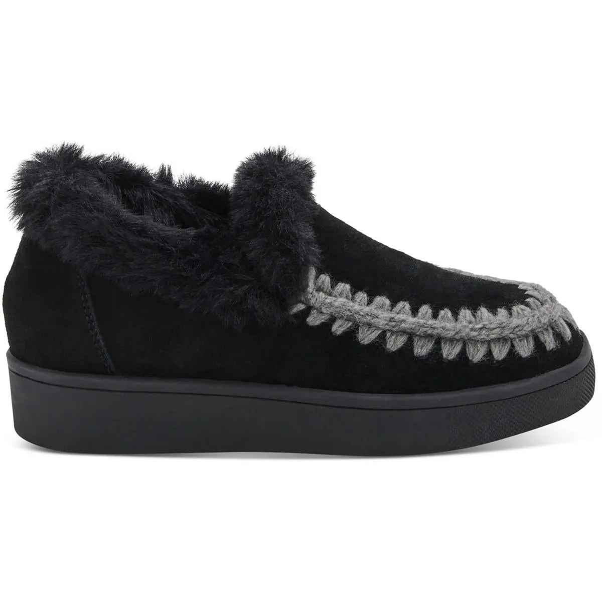 Albina Womens Cow Suede Faux Fur Shooties