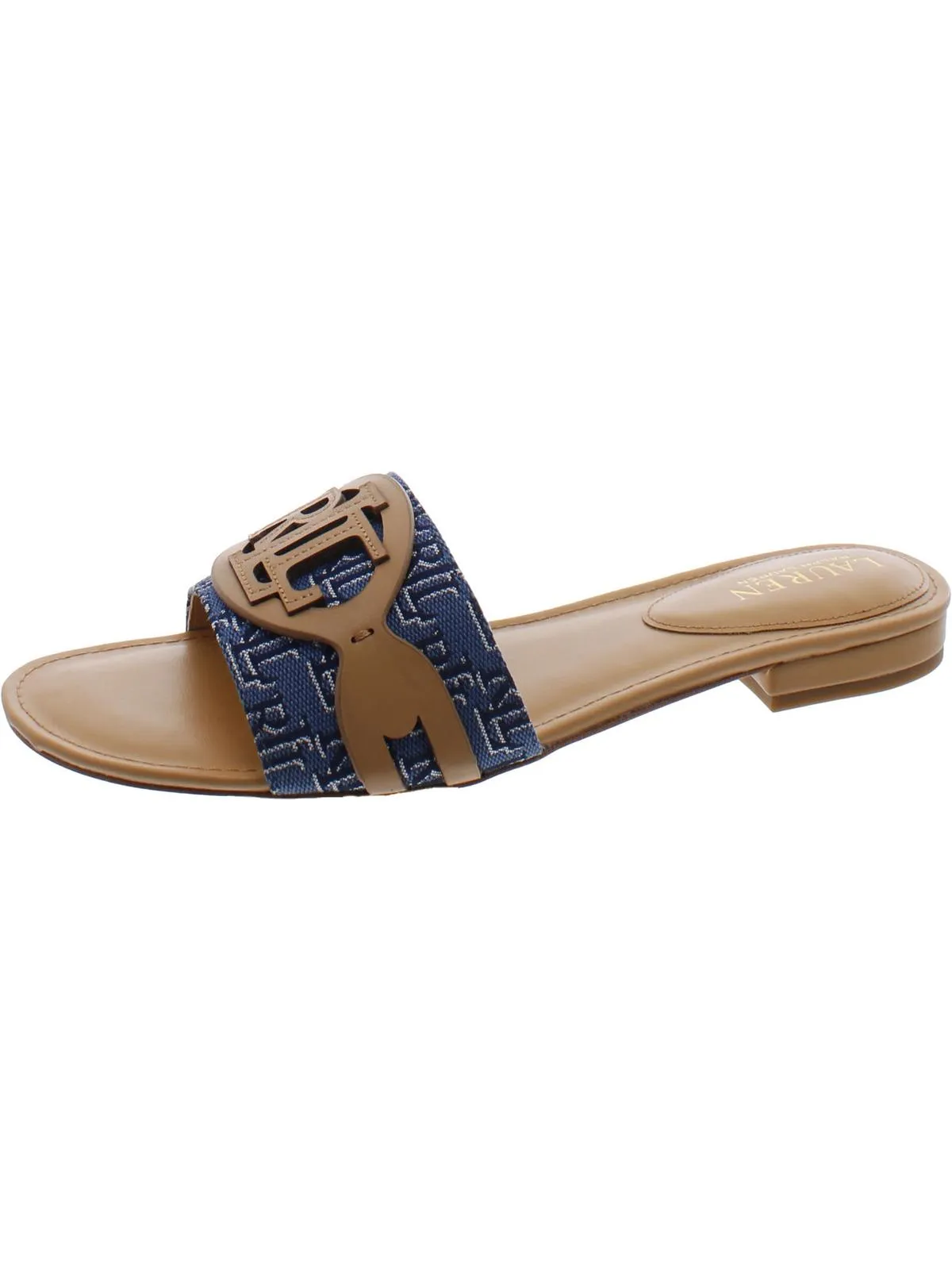 ALEGRA Womens Logo Canvas Slide Sandals