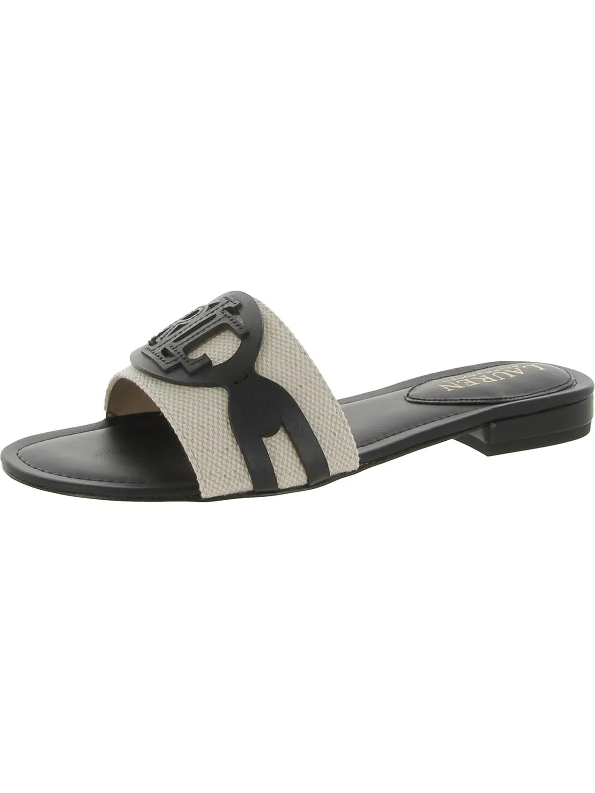 ALEGRA Womens Logo Canvas Slide Sandals