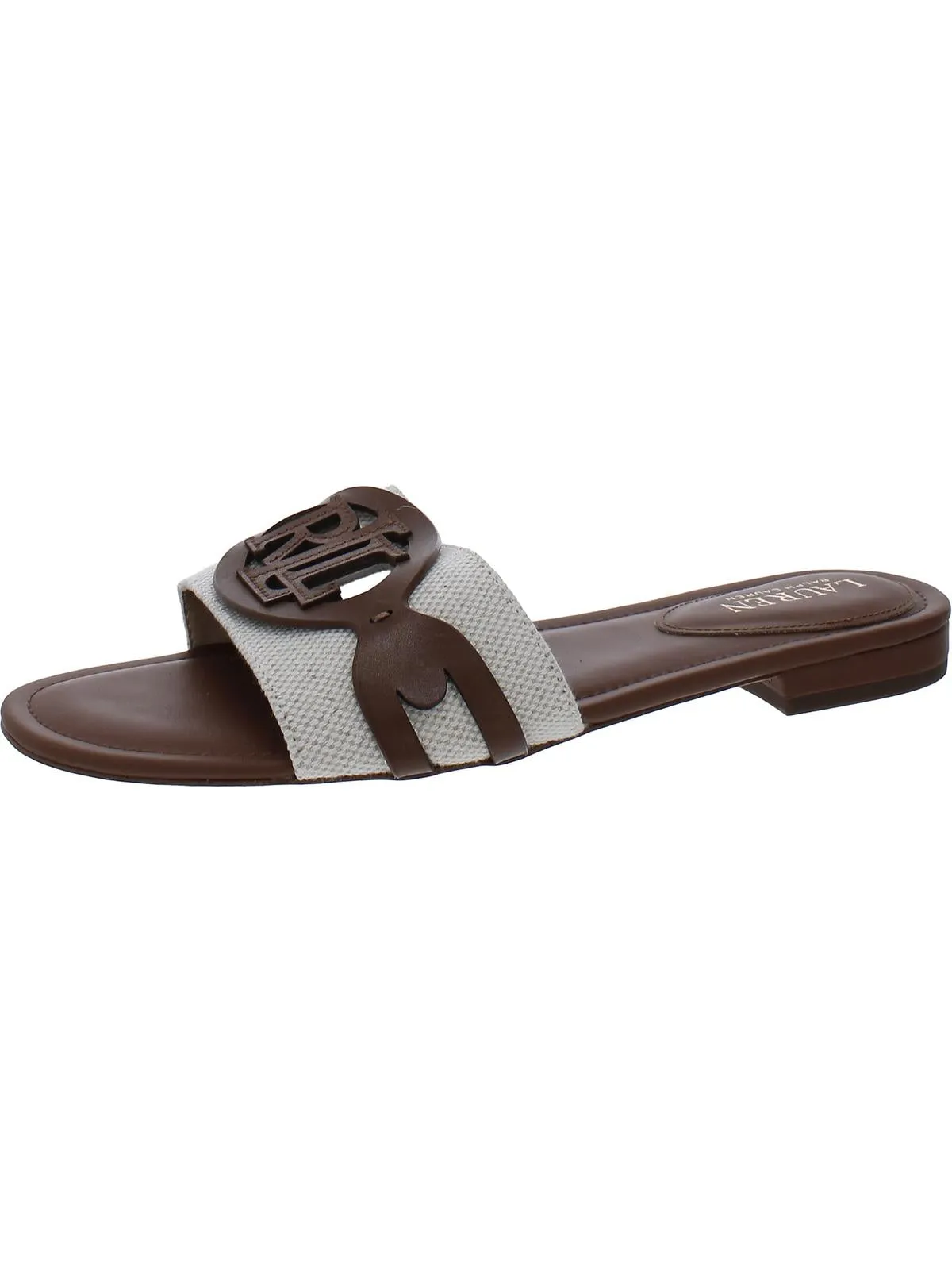 ALEGRA Womens Logo Canvas Slide Sandals