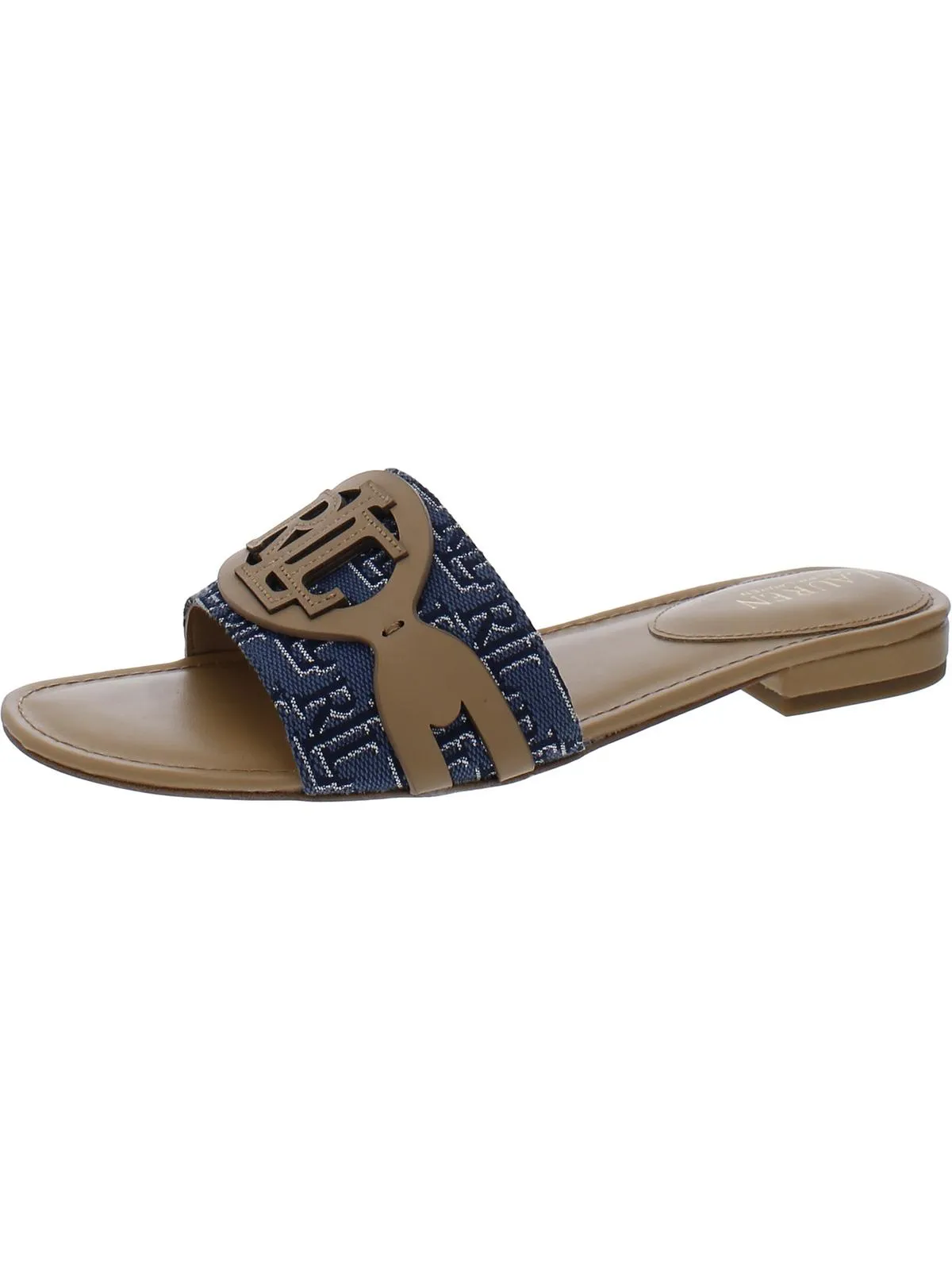 ALEGRA Womens Logo Canvas Slide Sandals