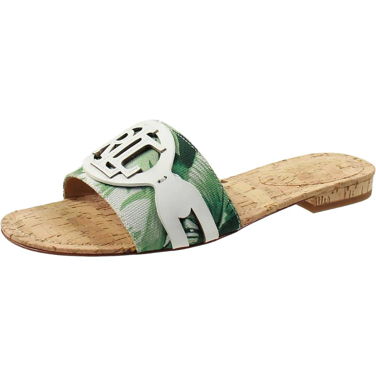 ALEGRA Womens Logo Canvas Slide Sandals