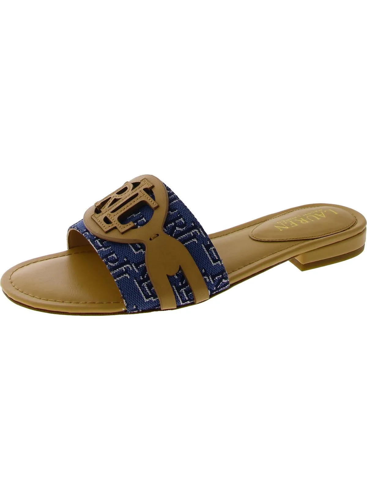 ALEGRA Womens Logo Canvas Slide Sandals
