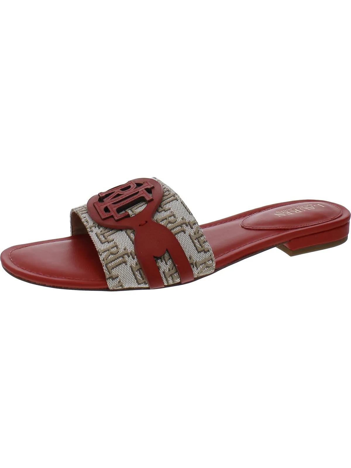 ALEGRA Womens Logo Canvas Slide Sandals