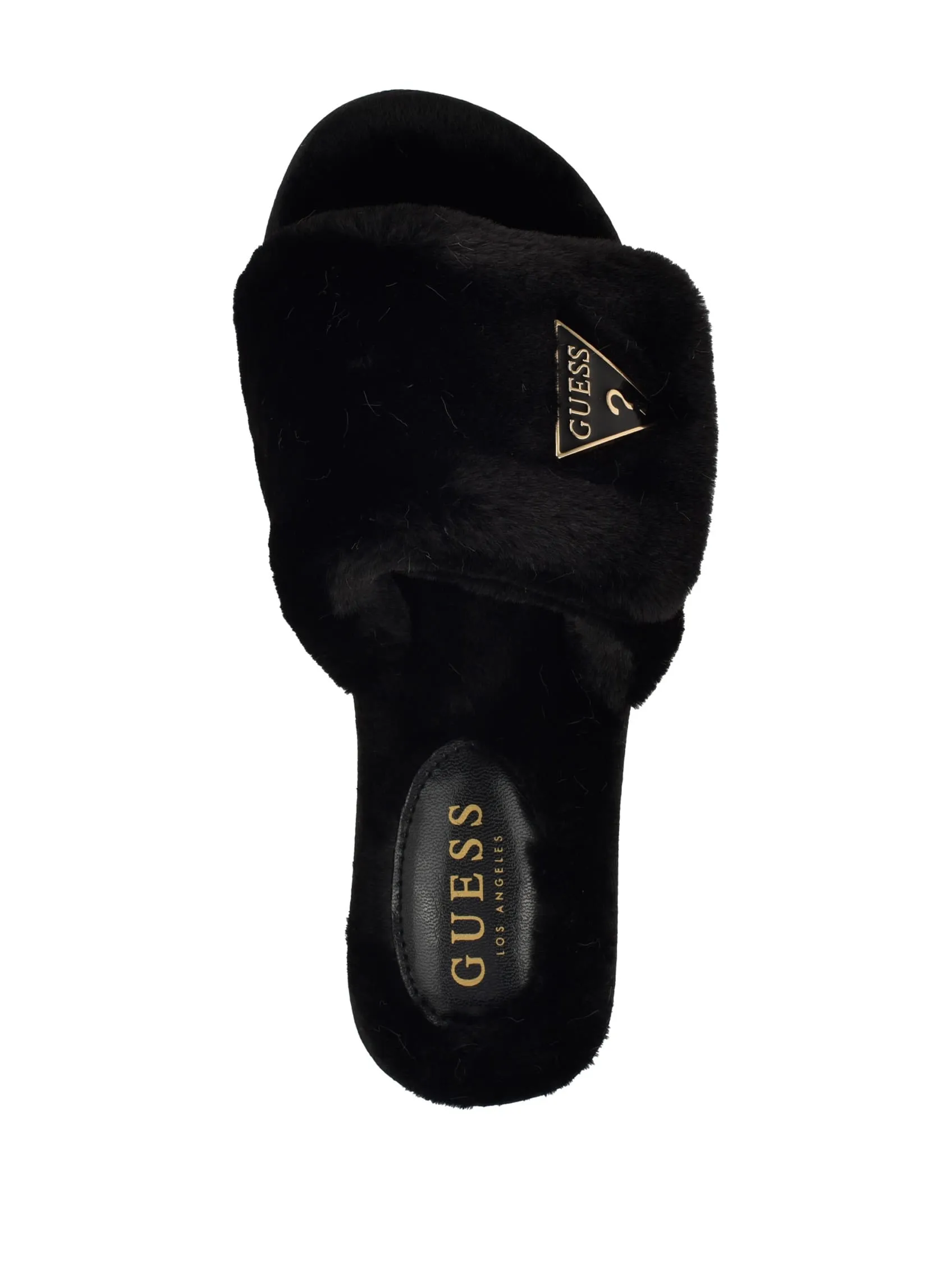 Alista Faux-Fur Platform Slide Sandals