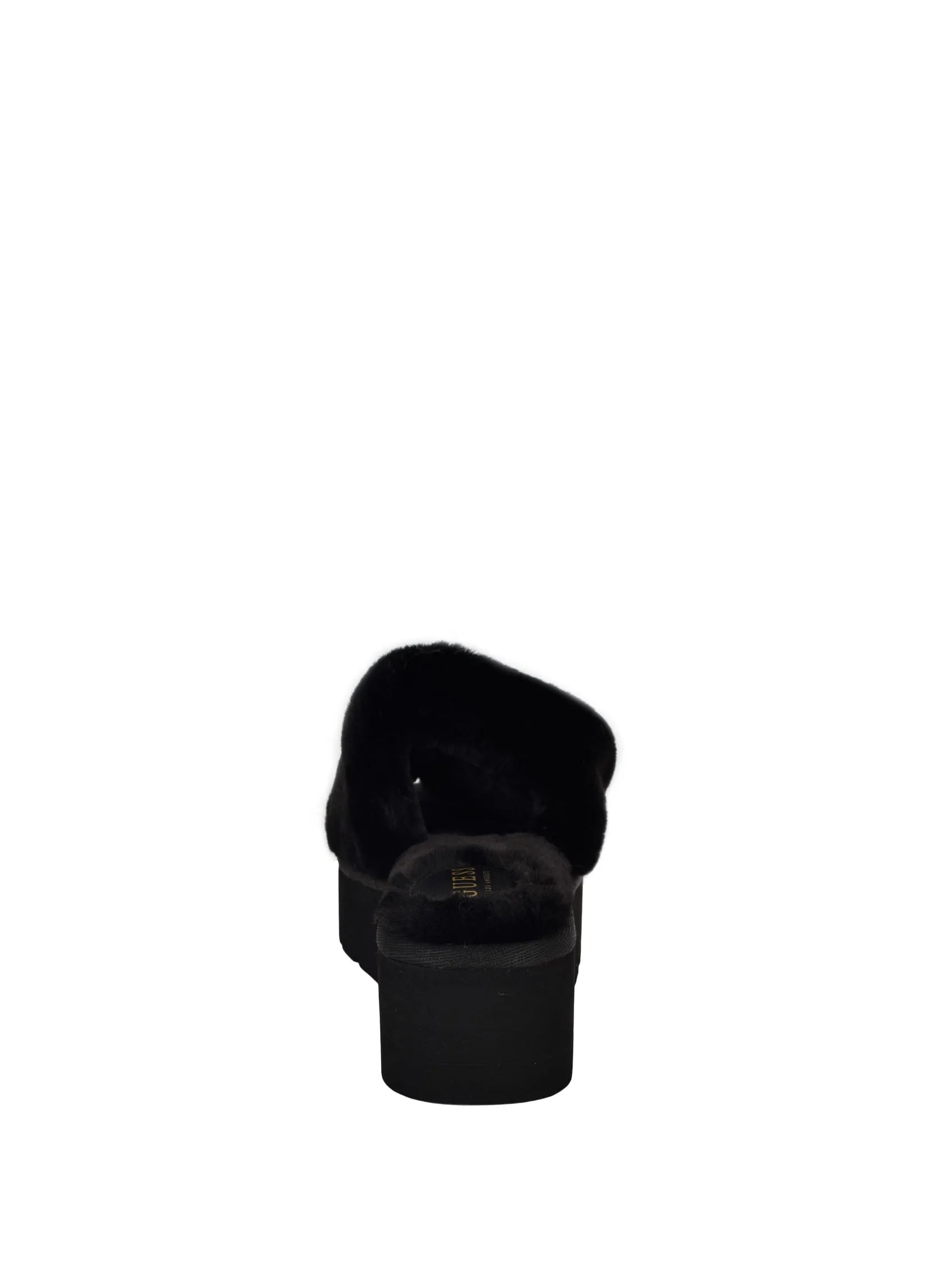 Alista Faux-Fur Platform Slide Sandals