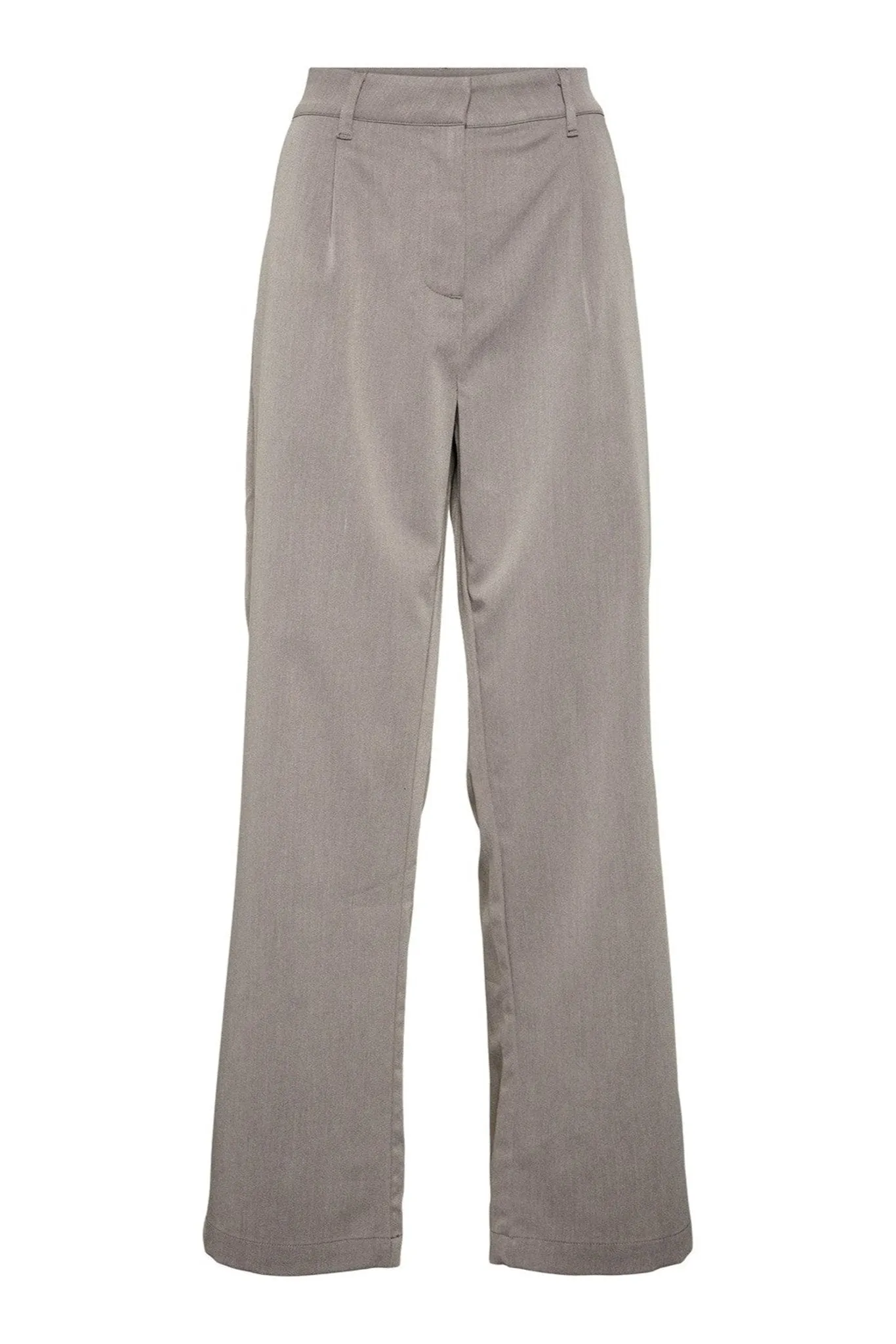 Almond Dad Trousers - Medium Grey Melange