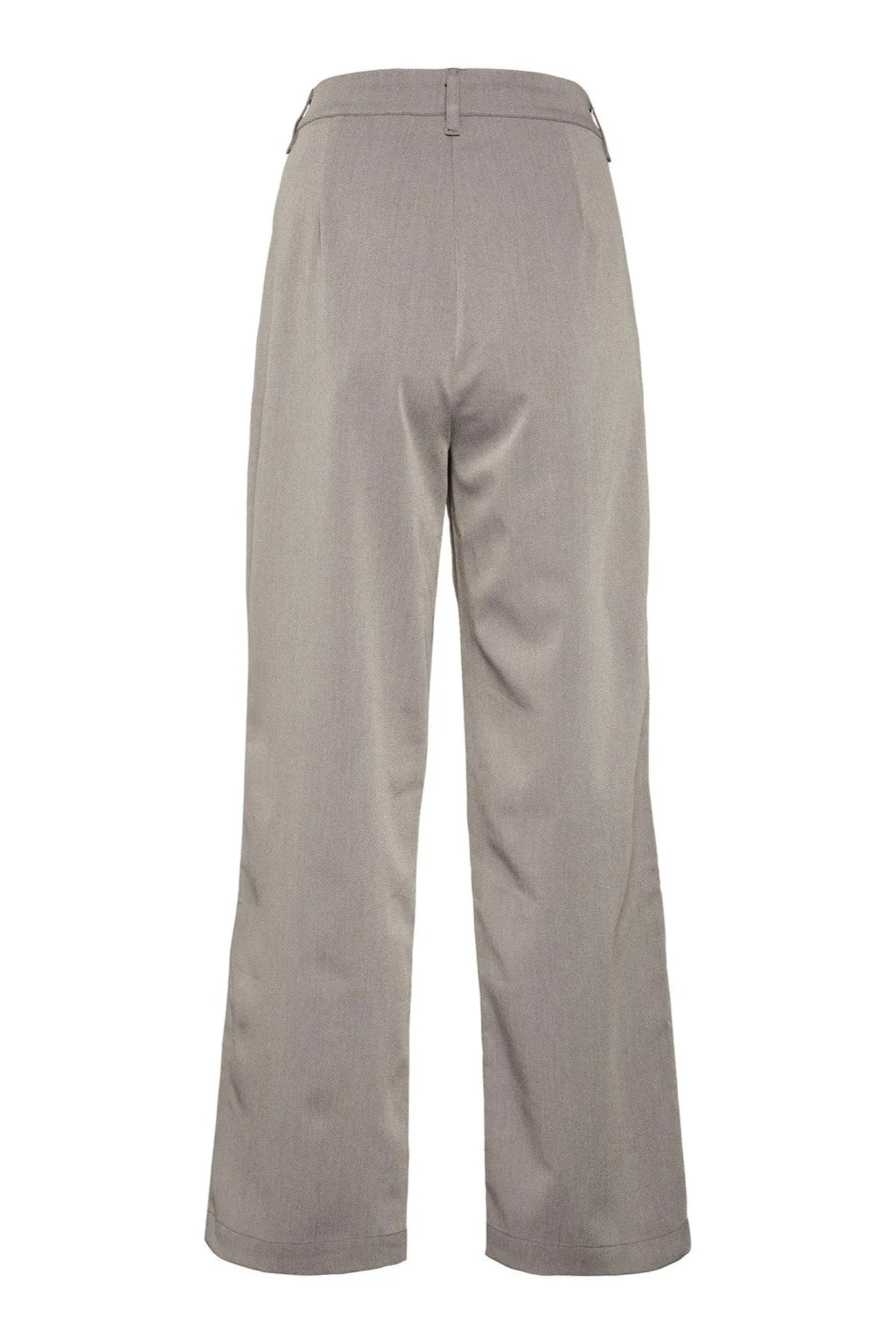 Almond Dad Trousers - Medium Grey Melange