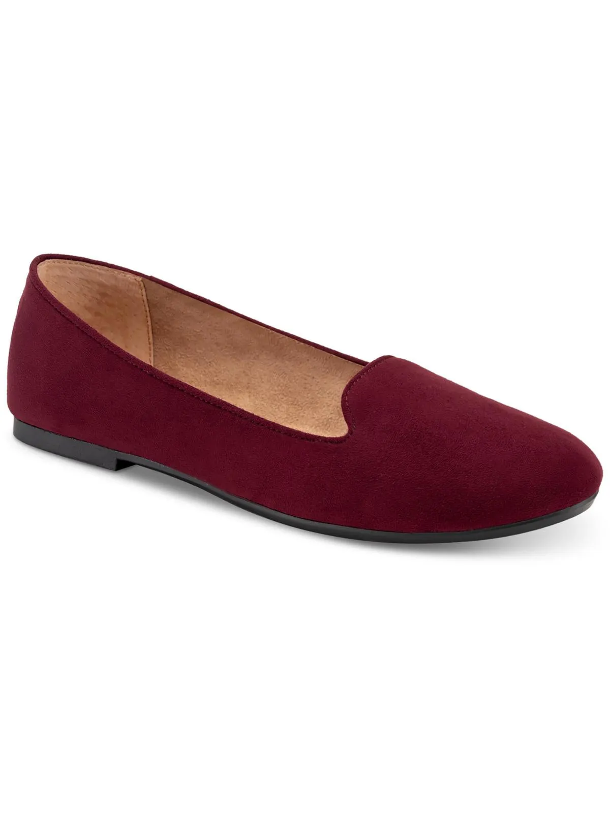 Alysonn Womens Faux Suede Flat Ballet Flats