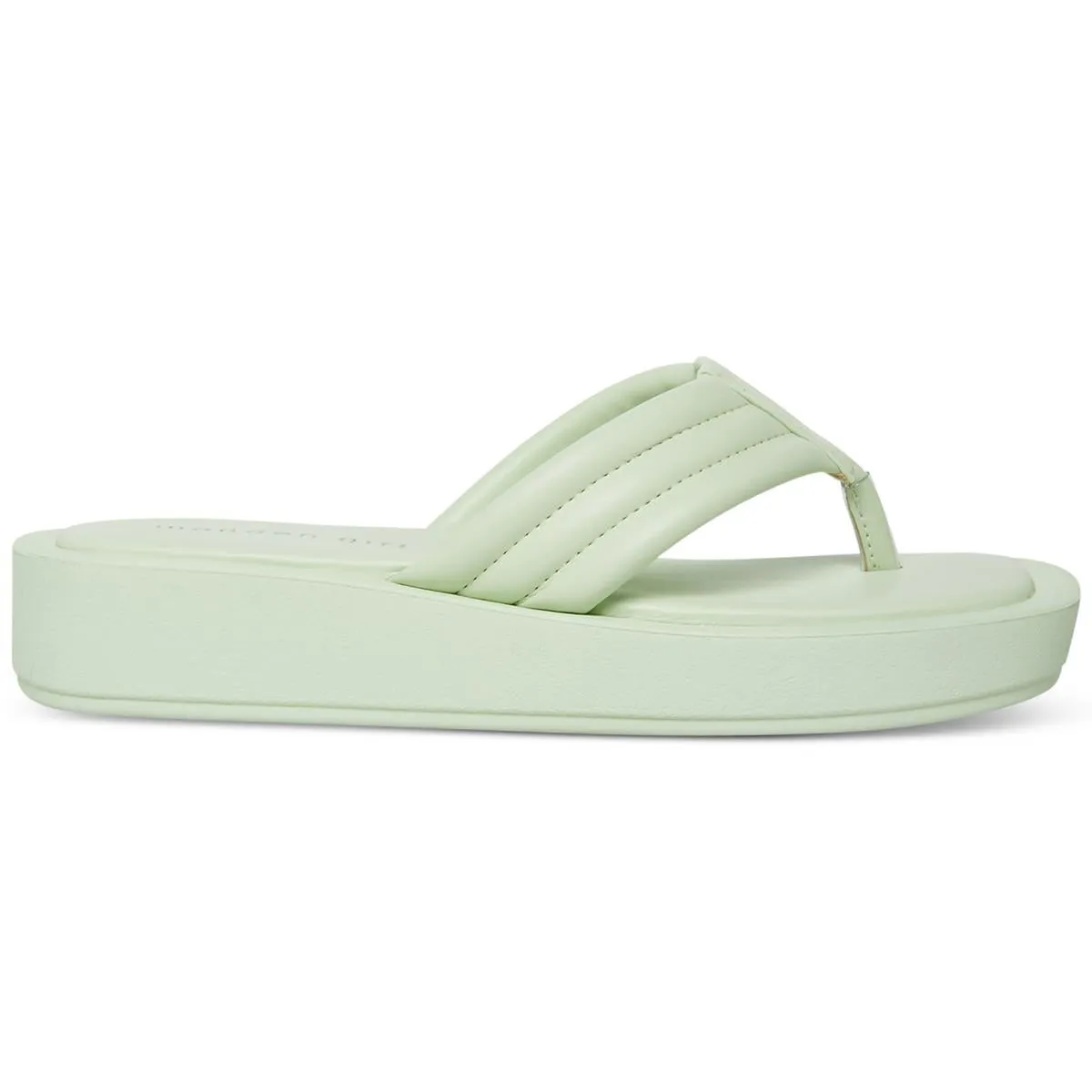 Amarri Womens Faux Leather Toe-Post Flatform Sandals