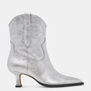 Angel Booties Silver Metallic Leather