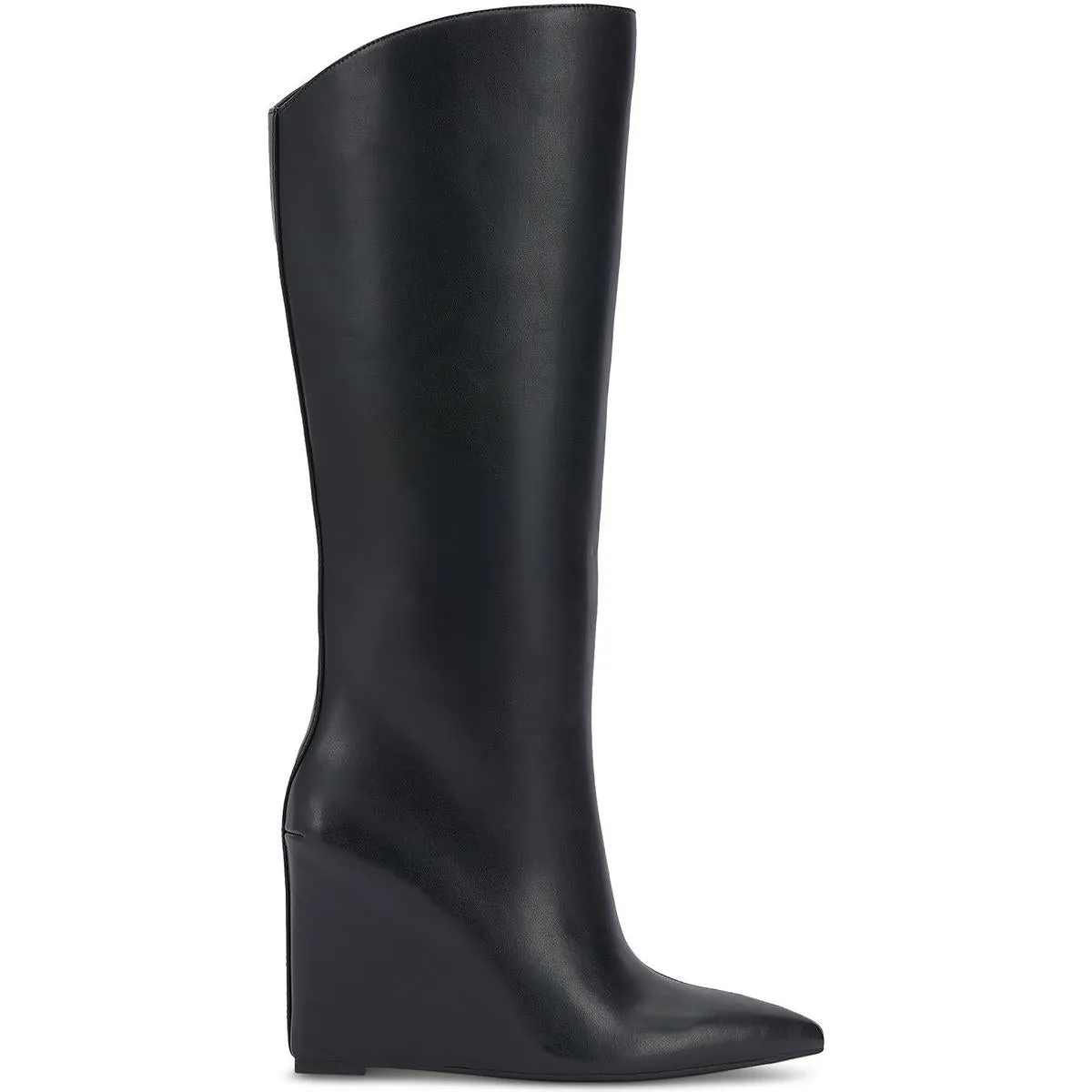 Appile Womens Faux leather Pointed toe Knee-High Boots