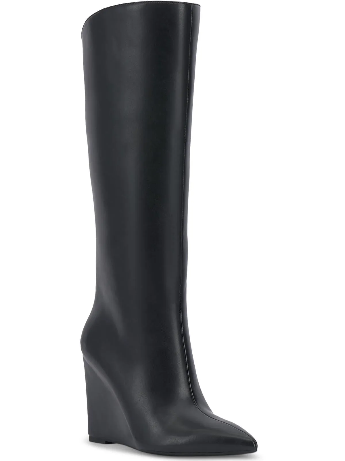 Appile Womens Faux leather Pointed toe Knee-High Boots