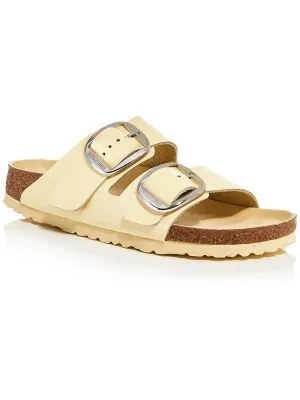 Arizona Big Buckle Womens Leather Slip On Slide Sandals