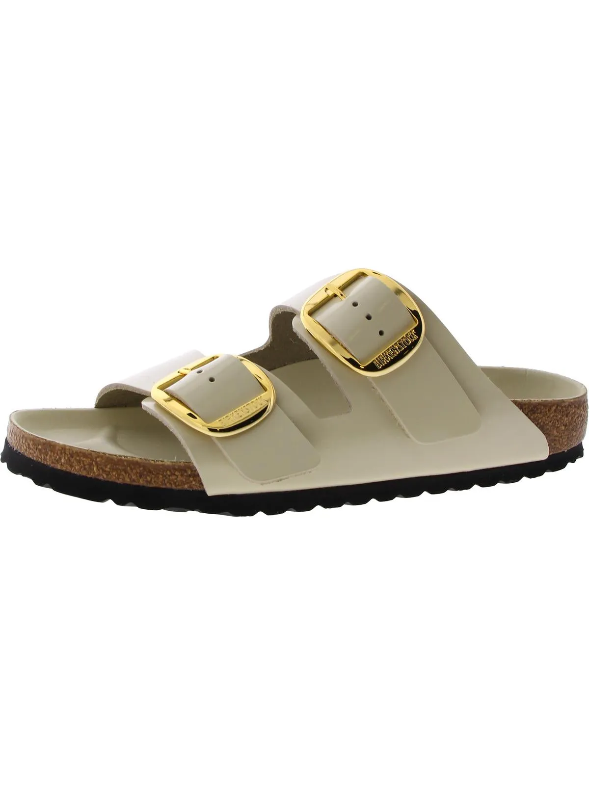 Arizona Big Buckle Womens Leather Slip On Slide Sandals