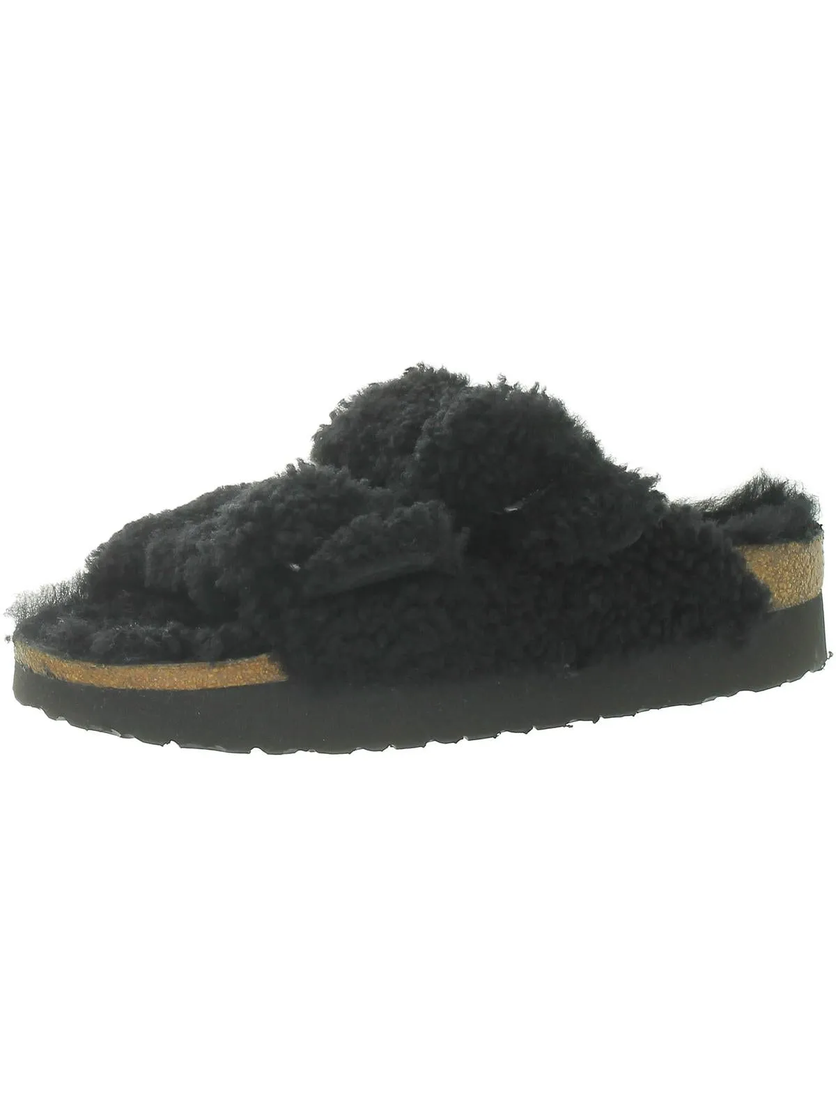 Arizona Big Buckle Womens Leather Slip On Slide Sandals