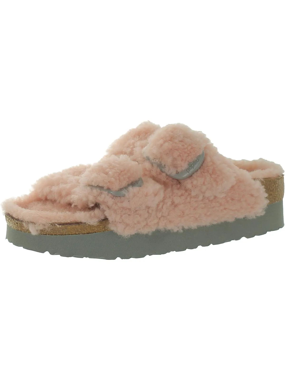 Arizona Big Buckle Womens Leather Slip On Slide Sandals