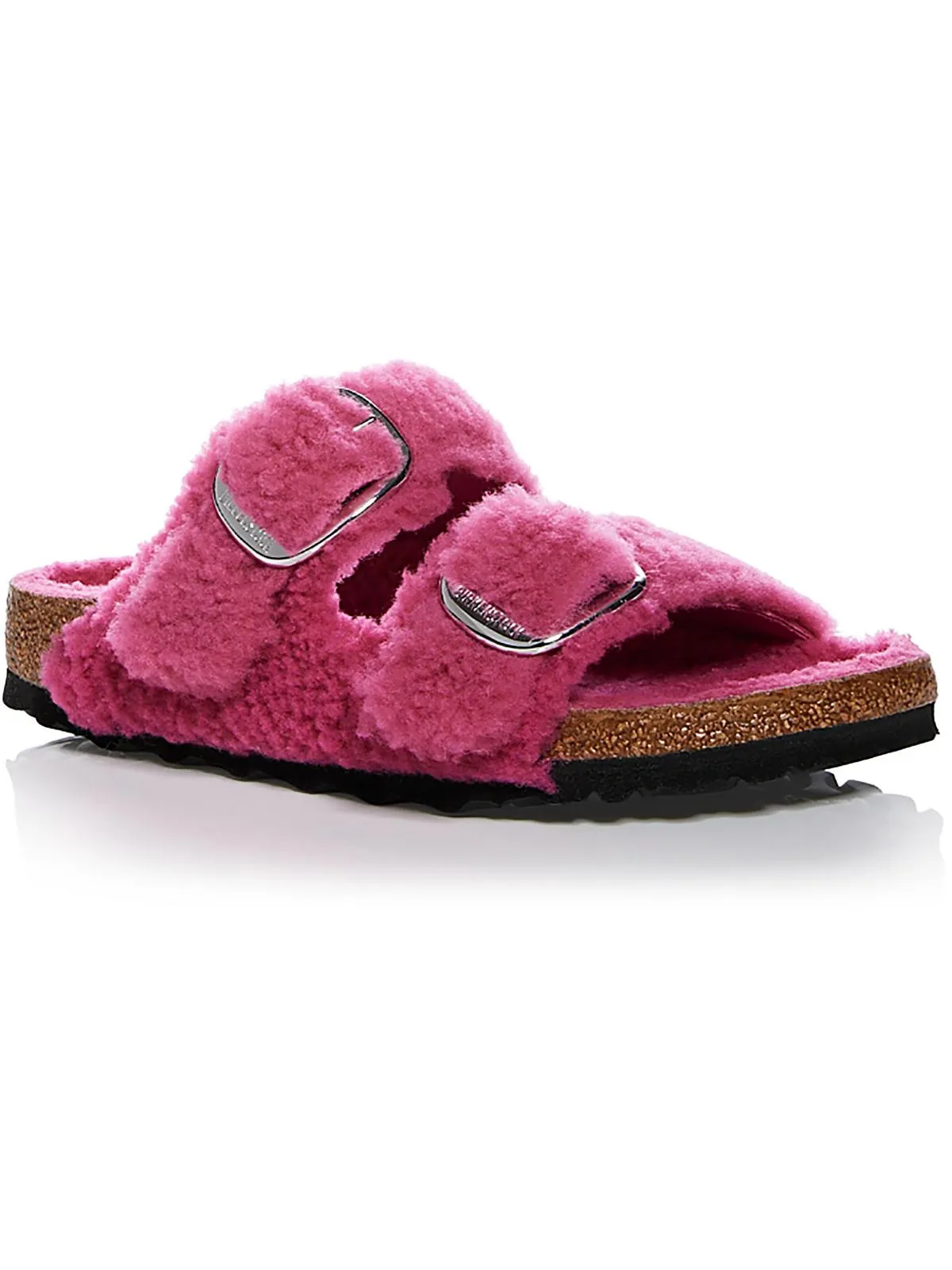 Arizona Big Buckle Womens Leather Slip On Slide Sandals