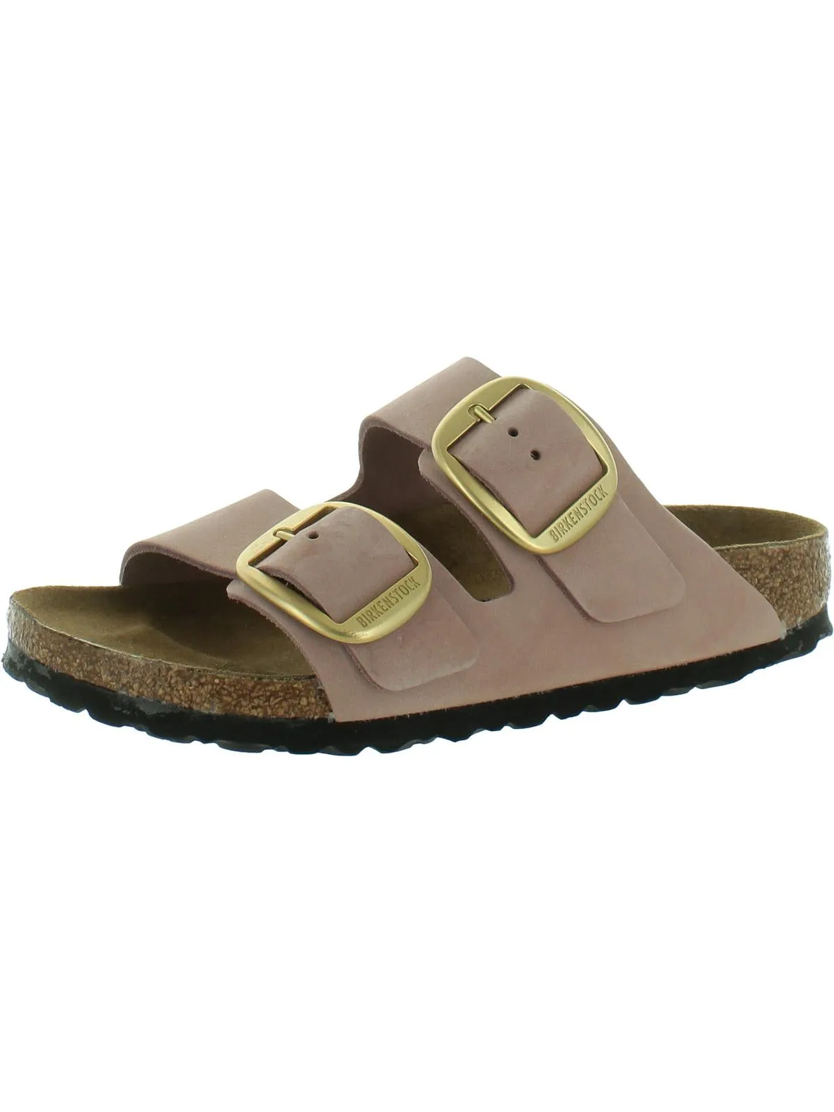 Arizona Big Buckle Womens Leather Slip On Slide Sandals