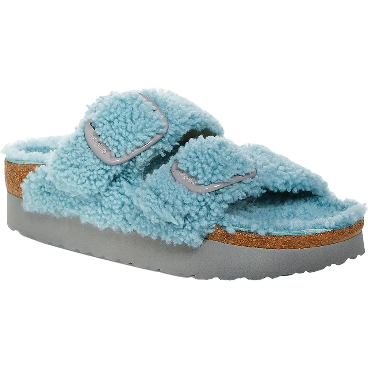 Arizona Big Buckle Womens Leather Slip On Slide Sandals