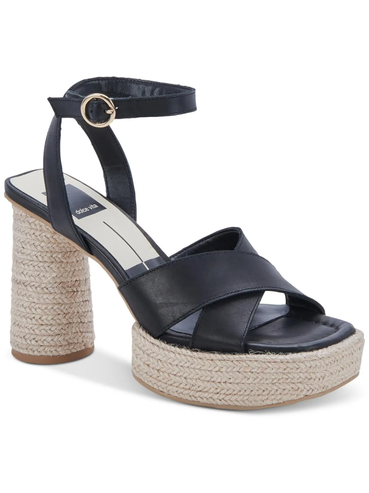 Arlow Womens Leather Ankle Strap Espadrilles