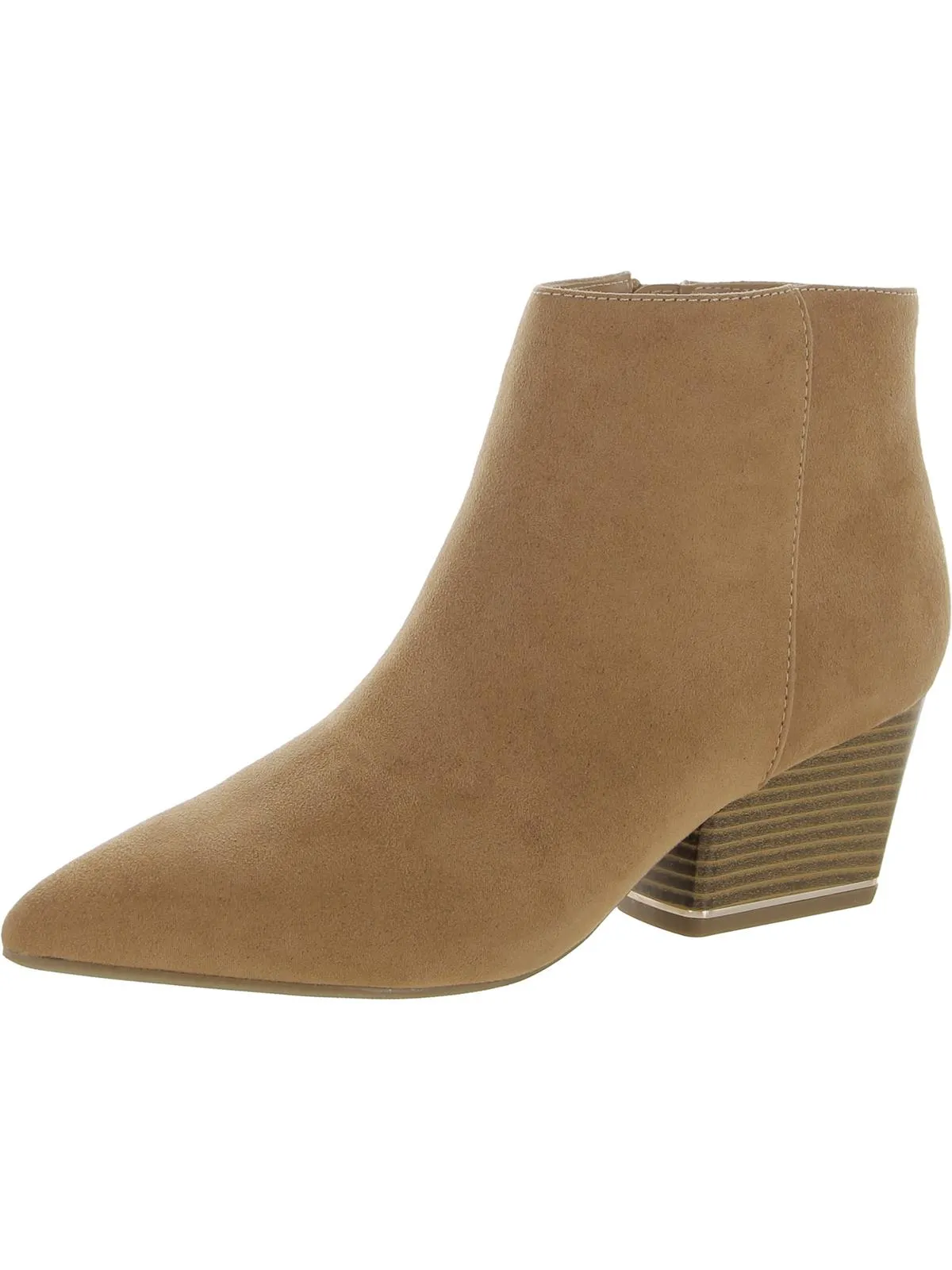 Armena Womens Faux Suede Pointed Toe Ankle Boots
