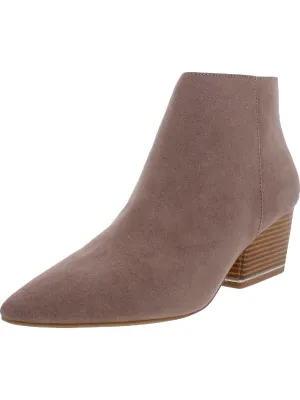 Armena Womens Faux Suede Pointed Toe Ankle Boots
