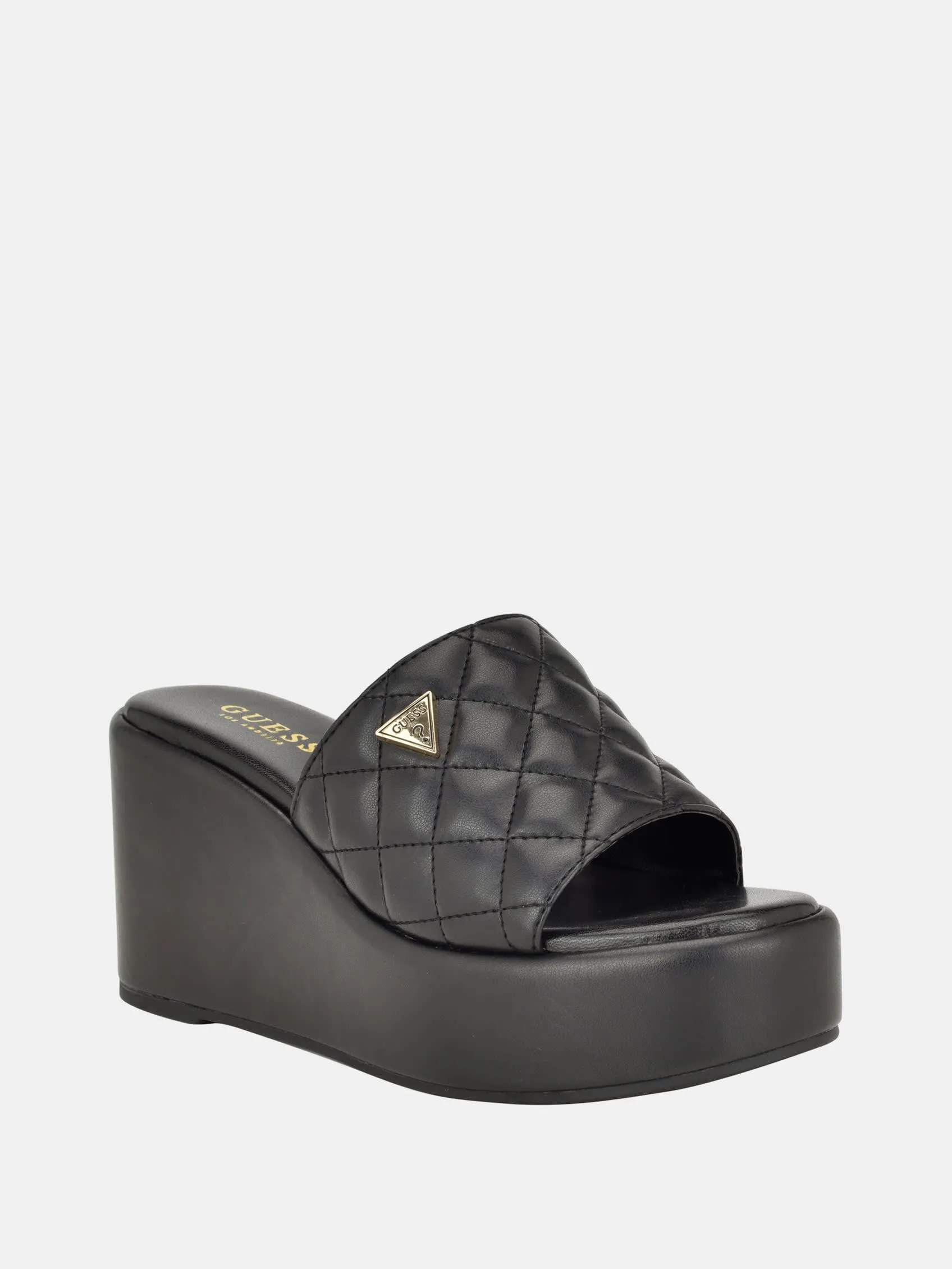 Arnell Quilted Wedge Sandals