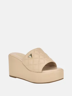 Arnell Quilted Wedge Sandals
