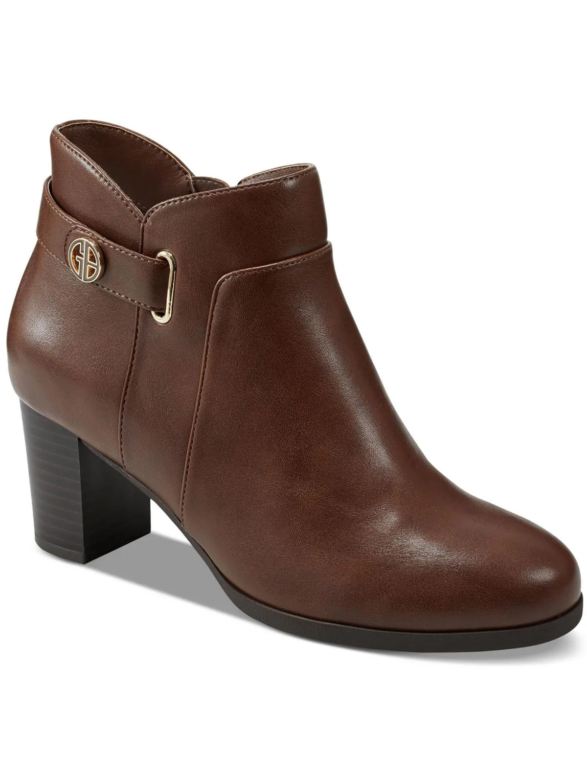 Artemy Womens Block Heel Slip On Booties