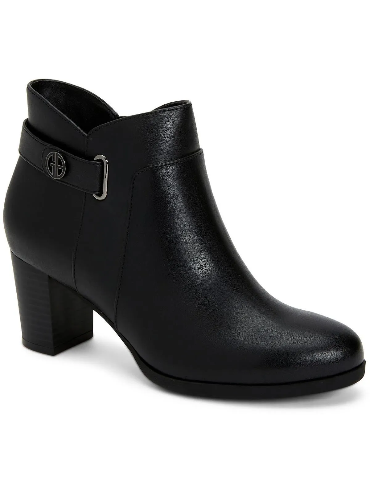 Artemy Womens Block Heel Slip On Booties