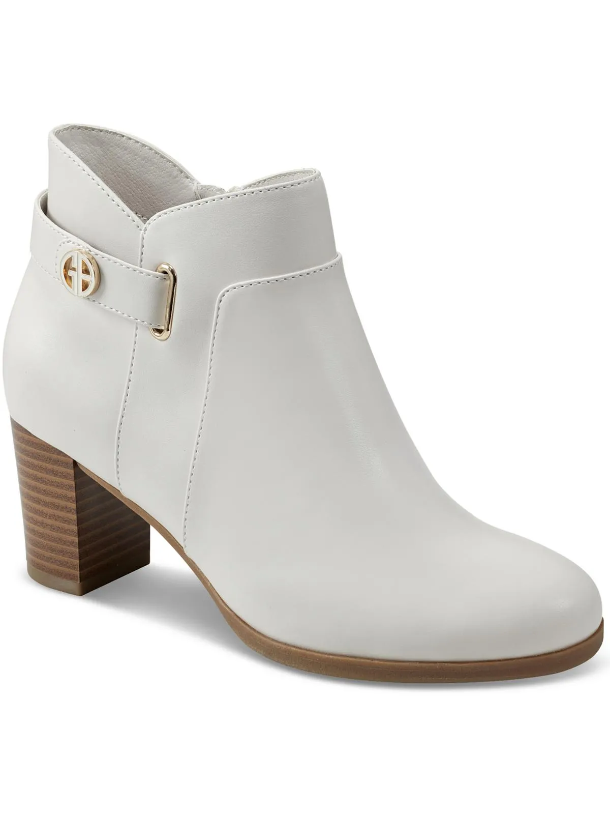 Artemy Womens Block Heel Slip On Booties